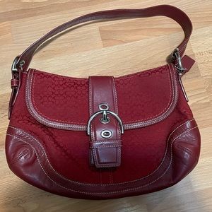 Classic Coach F10926 Jacquard Hobo Purse